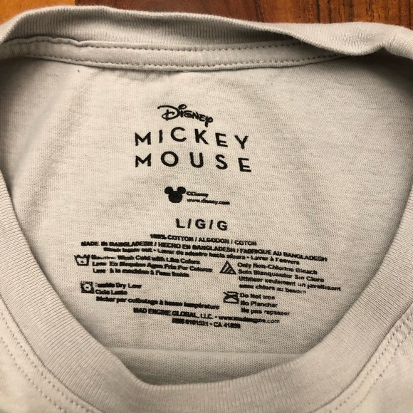 Mickey Mouse Disney Mickey and Friends Gray Graphic Oversized Casual T Shirt Tee - Picture 3 of 14